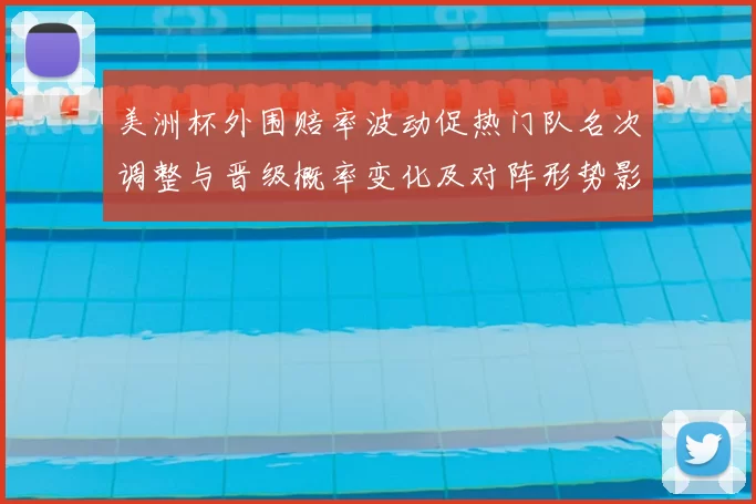 美洲杯外围赔率波动促热门队名次调整与晋级概率变化及对阵形势影响分析